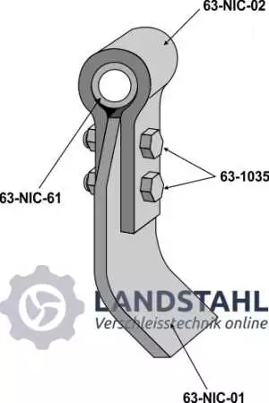 Schlegel mit Halter, Buchse und Klinge komplett montiert